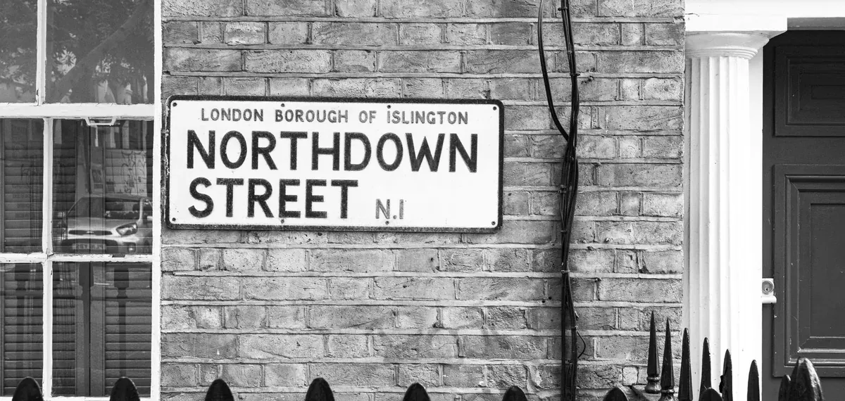 Islington, north London, terraced streets and Georgian squares.