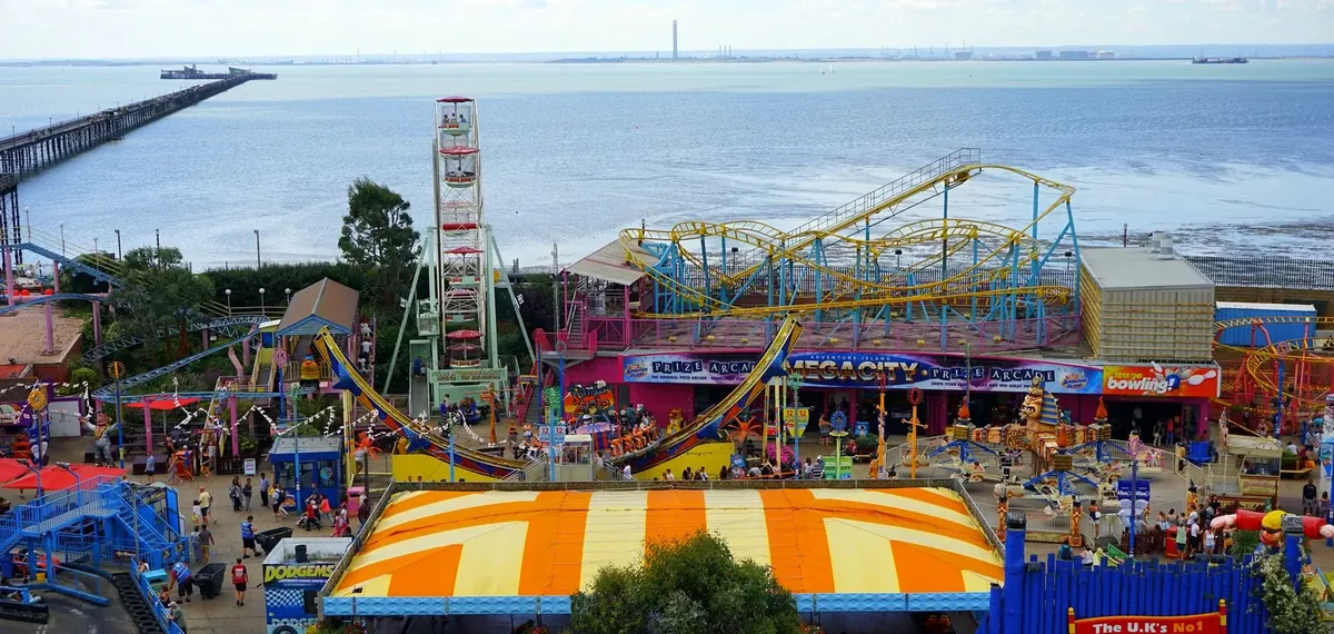 Southend-on-Sea seafront and pier, Essex.