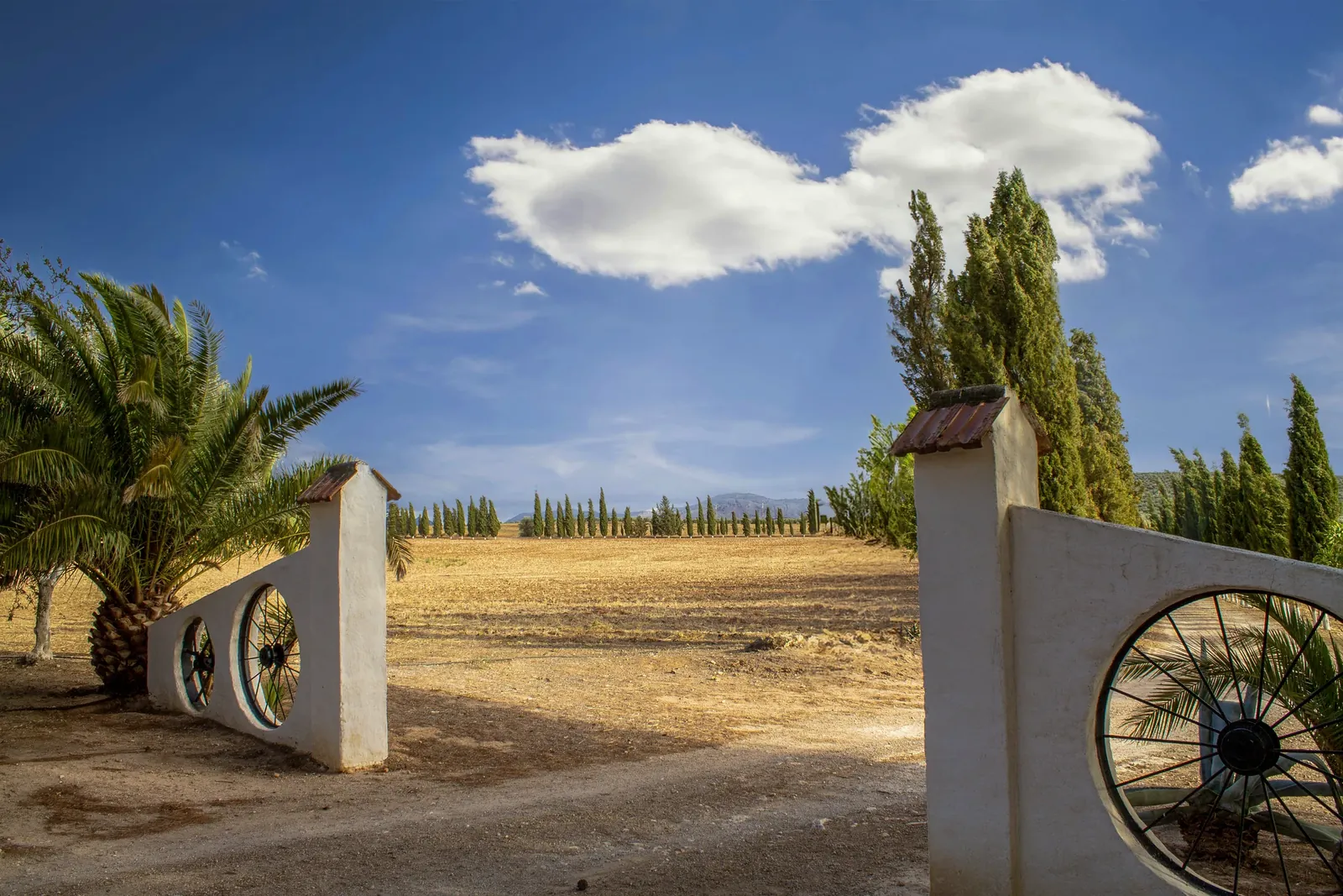 The entrance gate to Sierra Recovery, Humilladero, Malaga